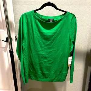 Green boat neck sweater
